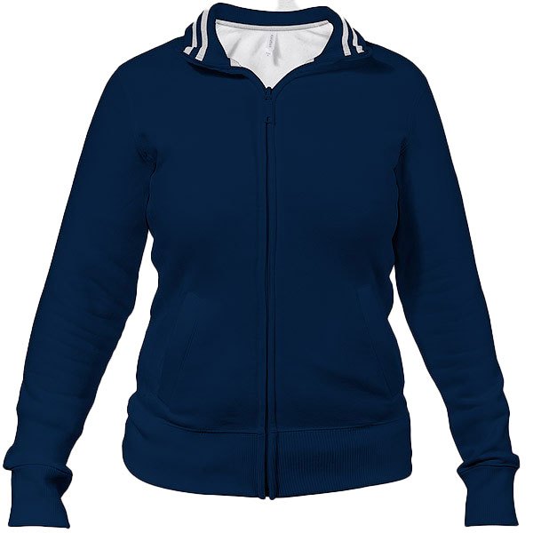 Sudadera Personalizada Cremallera Rayas Mujer Frontal